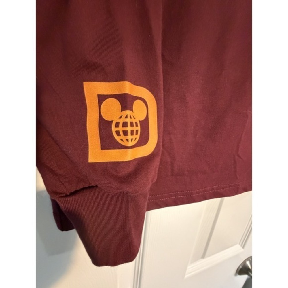 Walt Disney World Parks Castle Vintage Maroon Long Sleeve Retro Shirt Size XS - Picture 5 of 7